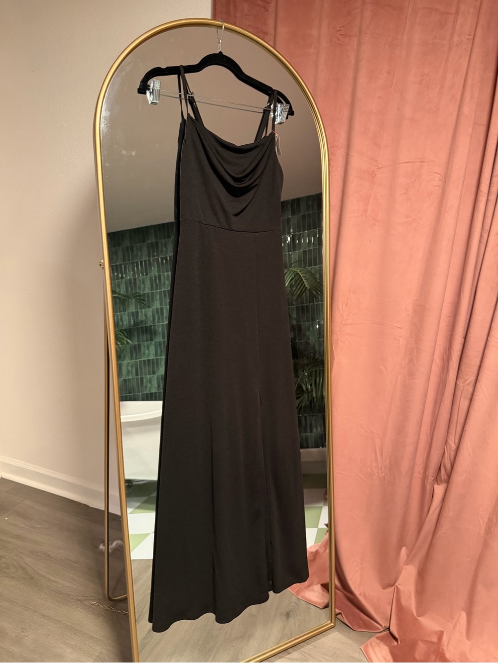 Birdy Grey Black Cowl Neck Maxi Dress